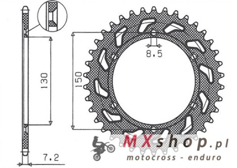 SUNSTAR ZĘBATKA TYLNA 4374 51 HONDA XLR 125R '98-'02 (JTR1249.51) (ŁAŃC. 428) (437451JT) SUNSTAR ZĘBATKA TYLNA 4374 51 HONDA XLR 125R '98-'02 (JTR1249.51) (ŁAŃC. 428) (437451JT)