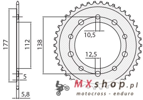 SUNSTAR ZĘBATKA TYLNA 4384 39 HONDA CTX 700 DCT '14-'16, NC 700/750 '12-'19 (JTR1316.39) (ŁAŃC. 520) (438439JT) SUNSTAR ZĘBATKA TYLNA 4384 39 HONDA CTX 700 DCT '14-'16, NC 700/750 '12-'19 (JTR1316.39) (ŁAŃC. 520) (438439JT)