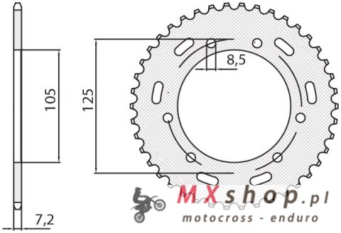 SUNSTAR ZĘBATKA TYLNA 4413 50 YAMAHA XT 125X/SM '05-'09 (JTR1134.50) (ŁAŃC. 428) (441350JT) SUNSTAR ZĘBATKA TYLNA 4413 50 YAMAHA XT 125X/SM '05-'09 (JTR1134.50) (ŁAŃC. 428) (441350JT)