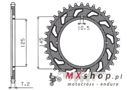 SUNSTAR ZĘBATKA TYLNA 4482 59 YAMAHA XVS 125 DRAG STAR 00-05 (JTR1874.59) (ŁAŃC. 428) (448259JT)