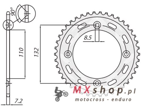 SUNSTAR ZĘBATKA TYLNA 4486 49 KTM SX 85 '04-'24, 105 XC '07-'11 (JTR895.49) (ŁAŃC. 428) (448649JT) SUNSTAR ZĘBATKA TYLNA 4486 49 KTM SX 85 '04-'24, 105 XC '07-'11 (JTR895.49) (ŁAŃC. 428) (448649JT)