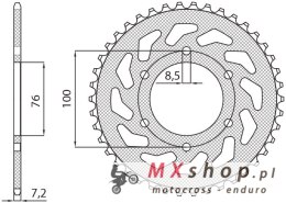 SUNSTAR ZĘBATKA TYLNA 4513 48 YAMAHA YZF 125R '08-'15 (JTR1844.48) (ŁAŃC. 428) (451348JT)