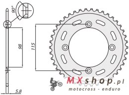 SUNSTAR ZĘBATKA TYLNA 4552 48 KTM SX 65 '12-'15 (JTR894.48) (ŁAŃC. 420) (455248JT)