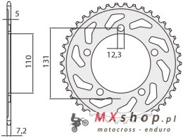 SUNSTAR ZĘBATKA TYLNA 4585 44 BMW S 1000 RR '09-'11 (JTR7.44) (ŁAŃC. 525) (458544JT)