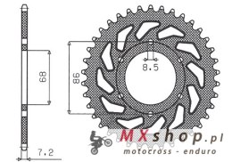 SUNSTAR ZĘBATKA TYLNA 468 46 KAWASAKI BN 125 ELIMINATOR '98-'09 (JTR468.46) (ŁAŃC. 428) (46846JT)