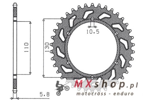 SUNSTAR ZĘBATKA TYLNA 504 43 KAWASAKI NINJA 250 09-11 (JTR486.43) (ŁAŃC. 520) (50443JT) SUNSTAR ZĘBATKA TYLNA 504 43 KAWASAKI NINJA 250 09-11 (JTR486.43) (ŁAŃC. 520) (50443JT)