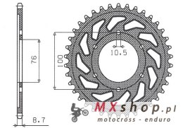 SUNSTAR ZĘBATKA TYLNA 825 48 / 816 48 SUZUKI GSXR1100, GSXR750 (92-95) (JTR816.48) (ŁAŃC. 530) (81648JT)