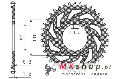 SUNSTAR ZĘBATKA TYLNA 828 46 SUZUKI BANDIT GSF 400 (JTR807.46) (ŁAŃC. 525) (82846JT) SUNSTAR ZĘBATKA TYLNA 828 46 SUZUKI BANDIT GSF 400 (JTR807.46) (ŁAŃC. 525) (82846JT)