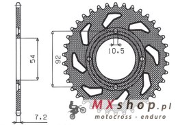 SUNSTAR ZĘBATKA TYLNA 835 49 YAMAHA TZR 125 88-93 (+4), RD 125 LC 1 82-85 (JTR835.49) (ŁAŃC. 428) (83549JT)