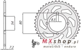 SUNSTAR ZĘBATKA TYLNA 838 45 YAMAHA YBR 125 05-12 , JUNAK 125 (JTR838.45) (ŁAŃC. 428) (83845JT)