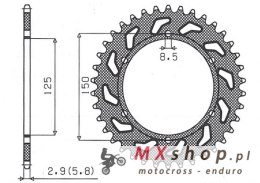 SUNSTAR ZĘBATKA TYLNA 899 48 KTM SX/EXC (JTR897.48) (ŁAŃC. 520) (89948JT)