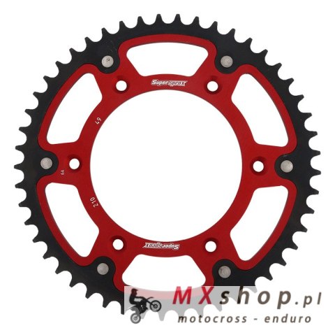SUPERSPROX ZĘBATKA TYLNA 289 49 STEALTH (STALOWO-ALUMINIOWA) HONDA CR/CRF/XR '83-'16 (JTR210.49) KOLOR CZERWONY SUPERSPROX ZĘBATKA TYLNA 289 49 STEALTH (STALOWO-ALUMINIOWA) HONDA CR/CRF/XR '83-'16 (JTR210.49) KOLOR CZERWONY
