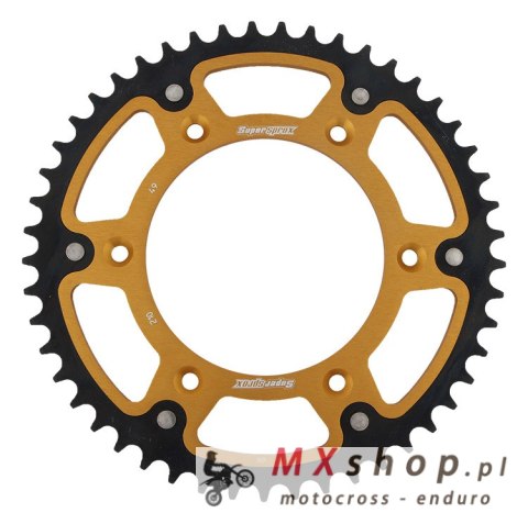 SUPERSPROX ZĘBATKA TYLNA 289 49 STEALTH (STALOWO-ALUMINIOWA) HONDA CR/CRF/XR '83-'16 (JTR210.49) KOLOR ZŁOTY SUPERSPROX ZĘBATKA TYLNA 289 49 STEALTH (STALOWO-ALUMINIOWA) HONDA CR/CRF/XR '83-'16 (JTR210.49) KOLOR ZŁOTY