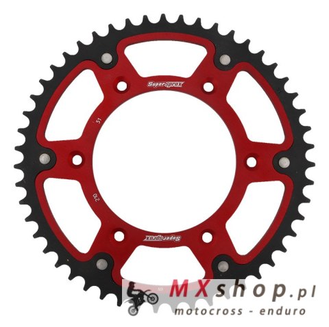 SUPERSPROX ZĘBATKA TYLNA 289 51 STEALTH (STALOWO-ALUMINIOWA) HONDA CR/CRF '83-'16 (JTR210.51) KOLOR CZERWONY SUPERSPROX ZĘBATKA TYLNA 289 51 STEALTH (STALOWO-ALUMINIOWA) HONDA CR/CRF '83-'16 (JTR210.51) KOLOR CZERWONY