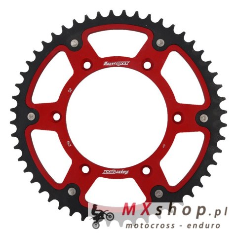 SUPERSPROX ZĘBATKA TYLNA 289 52 STEALTH (STALOWO-ALUMINIOWA) HONDA CR/CRF '83-'16 (JTR210.52) KOLOR CZERWONY SUPERSPROX ZĘBATKA TYLNA 289 52 STEALTH (STALOWO-ALUMINIOWA) HONDA CR/CRF '83-'16 (JTR210.52) KOLOR CZERWONY