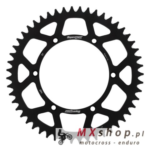 SUPERSPROX ZĘBATKA TYLNA ALUMINIOWA 7075-T6 (ERGAL) 489 51 KAWASAKI KX/KXF 84-18 (JTR460.51) KOLOR CZARNY SUPERSPROX ZĘBATKA TYLNA ALUMINIOWA 7075-T6 (ERGAL) 489 51 KAWASAKI KX/KXF 84-18 (JTR460.51) KOLOR CZARNY