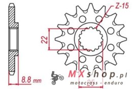 GROSSKOPF PROMOCJA ZĘBATKA PRZEDNIA 1248 13 (124813) BETA '12-'25, KTM '86-'25, HUSQVARNA '14-'25, HUSABERG '09-'14, GASGAS '20-