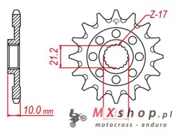 GROSSKOPF WYPRZEDAŻ ZĘBATKA PRZEDNIA 2160 14 SUZUKI RMZ 450 '13-'20 (+1) SAMOOCZYSZCZAJĄCA (JTF1443.14SC)* (ŁAŃC. 520)