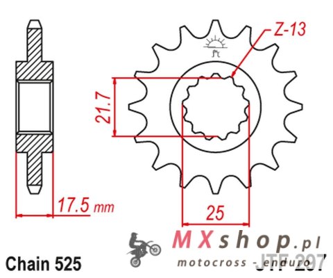 JT ZĘBATKA PRZEDNIA 2041 16 HONDA CB 500 '94-'03, CBF 500 '04-'08 (204116JT) (ŁAŃC. 525) (+1) JT ZĘBATKA PRZEDNIA 2041 16 HONDA CB 500 '94-'03, CBF 500 '04-'08 (204116JT) (ŁAŃC. 525) (+1)