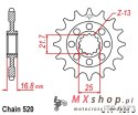 JT ZĘBATKA PRZEDNIA 2042 15 HONDA NC 750X/S/DCT '14-'15, INTEGRA 750 DCT '14-'15 (204215JT) (ŁAŃC. 520) (-1)
