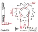JT ZĘBATKA PRZEDNIA 2054 14 YAMAHA YFM 250 RAPTOR '08-13' (205414JT) (ŁAŃC. 520)