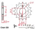 JT ZĘBATKA PRZEDNIA 2071 13 HONDA XR 400 '96-'05, TRX 400 (207113JT) (ŁAŃC. 520)