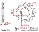 JT ZĘBATKA PRZEDNIA 2137 19 KAWASAKI ZX10R '04-'18 (213719JT) (ŁAŃC. 525)