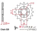 JT ZĘBATKA PRZEDNIA 2141 13 KAWASAKI KXF 450 '06-20' KLX 450 '08-20' (214113JT) (ŁAŃC. 520)