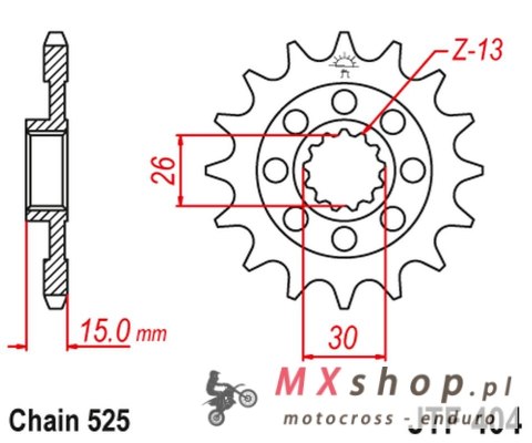 JT ZĘBATKA PRZEDNIA 2198 14 BMW S1000RR '09-'20 (219814JT) (ŁAŃC. 525) (-3) JT ZĘBATKA PRZEDNIA 2198 14 BMW S1000RR '09-'20 (219814JT) (ŁAŃC. 525) (-3)
