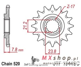JT ZĘBATKA PRZEDNIA 2320 14 HONDA CRF 250R 18-19 SAMOOCZYSZCZAJĄCA (232014JTSC) (ŁAŃC. 520)
