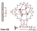 JT ZĘBATKA PRZEDNIA 255 12 HONDA MTX/MBX/XR 80 (25512JT) (ŁAŃC. 420)