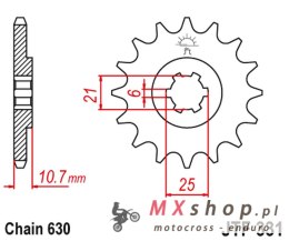 JT ZĘBATKA PRZEDNIA 288 15 HONDA CB 750 F/K '77-78' (28815JT) (ŁAŃC. 630) NA ZAMÓWIENIE