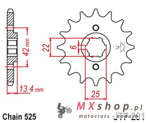 JT ZĘBATKA PRZEDNIA 291 14 HONDA CB 450S '86-'89 (29114JT) (ŁAŃC. 525) NA ZAMÓWIENIE JT ZĘBATKA PRZEDNIA 291 14 HONDA CB 450S '86-'89 (29114JT) (ŁAŃC. 525) NA ZAMÓWIENIE
