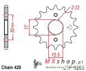 JT ZĘBATKA PRZEDNIA 332 16 HONDA CRF 50F '04-'12, XR 50 '00-'03 (33216JT) (ŁAŃC. 420)