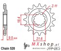 JT ZĘBATKA PRZEDNIA 334 14 HONDA CR 250 86-87, CR 500 86-87 (33414JT) (ŁAŃC. 520)