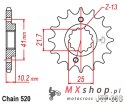 JT ZĘBATKA PRZEDNIA 345 16 HONDA NX 650, FX 650, YAMAHA XT 660, FMX (34516JT) (ŁAŃC. 520) (+1)