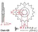 JT ZĘBATKA PRZEDNIA 413 11 SUZUKI RMX 50, TS 50 (41311JT) (ŁAŃC. 420)