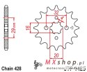 JT ZĘBATKA PRZEDNIA 425 13 SUZUKI GSXR 125 17-19, RG 80 86-87, GSX 125S 17-19, TS 125R '90-'96, RV 125 '07-'15 (42513JT) (ŁAŃC. 