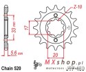 JT ZĘBATKA PRZEDNIA 430 12 KAWASAKI KXF 250 '04-'05, SUZUKI RMZ 250 '04-'05 (43012JT) (ŁAŃC. 520)