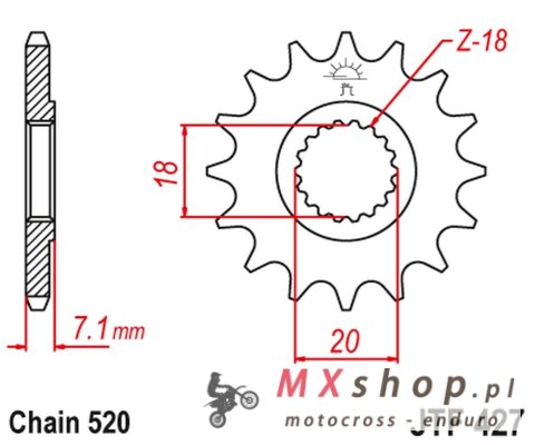 JT ZĘBATKA PRZEDNIA 432 11 SUZUKI RM 125 '92-'07, RMZ 250 '10-'12 (43211JT) (ŁAŃC. 520) JT ZĘBATKA PRZEDNIA 432 11 SUZUKI RM 125 '92-'07, RMZ 250 '10-'12 (43211JT) (ŁAŃC. 520)