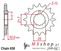 JT ZĘBATKA PRZEDNIA 518 15 KAWASAKI Z 900 A4 '76', Z 1000 '77-80' (51815JT) (ŁAŃC. 630)