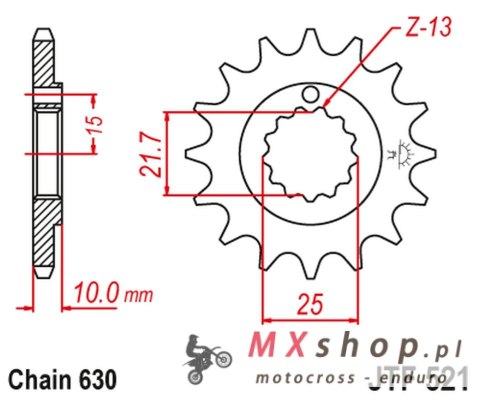 JT ZĘBATKA PRZEDNIA 518 15 KAWASAKI Z 900 A4 '76', Z 1000 '77-80' (51815JT) (ŁAŃC. 630) JT ZĘBATKA PRZEDNIA 518 15 KAWASAKI Z 900 A4 '76', Z 1000 '77-80' (51815JT) (ŁAŃC. 630)