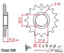 JT ZĘBATKA PRZEDNIA POLARIS 250/300/350/400/425 '89-99' (ŁAŃC. 520)