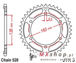 JT ZĘBATKA TYLNA 3552 41 BMW G310 R '16-'19 (+1), APRILIA ETX 125 TAUREG '85-'87 (355241JT) (ŁAŃC. 520)