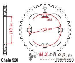 JT ZĘBATKA TYLNA 4303 40 HONDA TRX (JTR1350.40)* (ŁAŃC. 520)