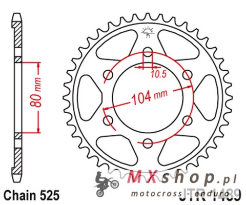JT ZĘBATKA TYLNA 4359 46 KAWASAKI Z900 '20 (JTR1489.46)* (ŁAŃC. 525) JT ZĘBATKA TYLNA 4359 46 KAWASAKI Z900 '20 (JTR1489.46)* (ŁAŃC. 525)