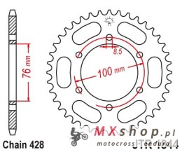 JT ZĘBATKA TYLNA 4513 52 YAMAHA YZF 125R '19-22, MT 125 15-23 (+4) (451352JT)* (ŁAŃC. 428)