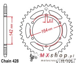 JT ZĘBATKA TYLNA 4525 52 HYOSUNG GT 125 '03-'15 (JTR1067.52) (ŁAŃC. 428)