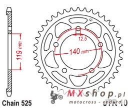 JT ZĘBATKA TYLNA 4671 44 BMW F 750GS '18-19, F 850GS / ADVENTURE '18-19 (ŁAŃC. 525) (467144JT)