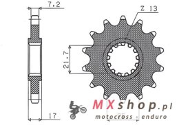 SUNSTAR ZĘBATKA PRZEDNIA 2041 15 HONDA CB 500 '94-'03, CBF 500 '04-'08 (JTF297.15) (ŁAŃC. 525) (204115JT)